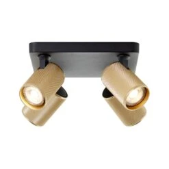 BRILLIANT Magasin 4 BRILLIANT Spot Marty Sable/or/noir à 4 Lampes